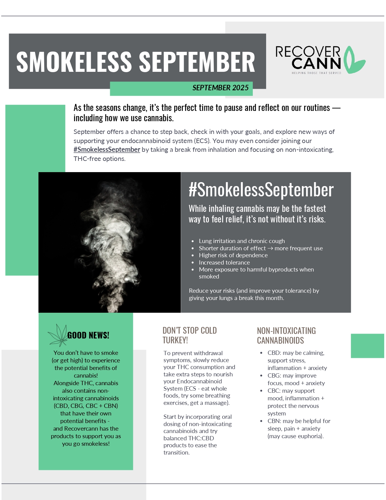September 2025 Recover Cann Newsletter
